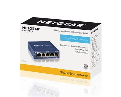 Netgear GS105 5-Port Gigabit Ethernet Switch - view 2