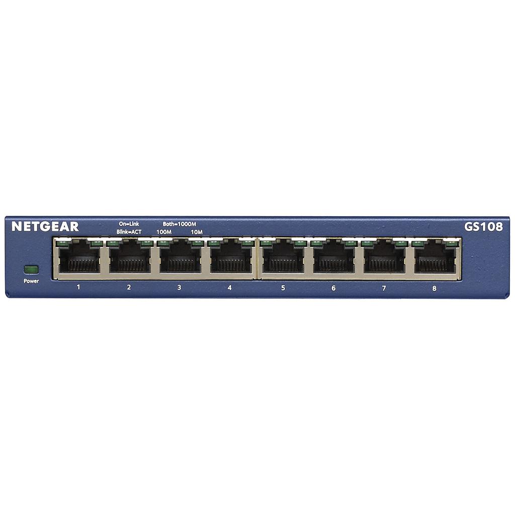 NETGEAR GS108 8-Port Gigabit Ethernet Network Switch - view 3