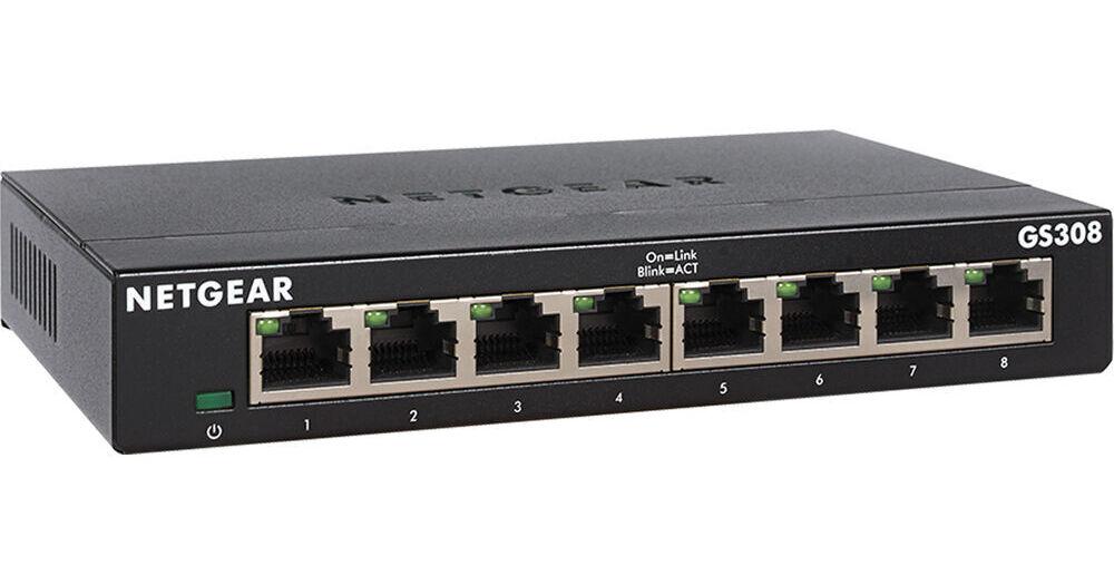 NETGEAR GS308 8-Port Gigabit Ethernet Network Switch - view 1