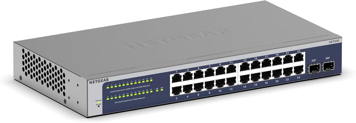 NETGEAR ProSAFE GS724T – 24-Port Gigabit Smart Switch - view 1