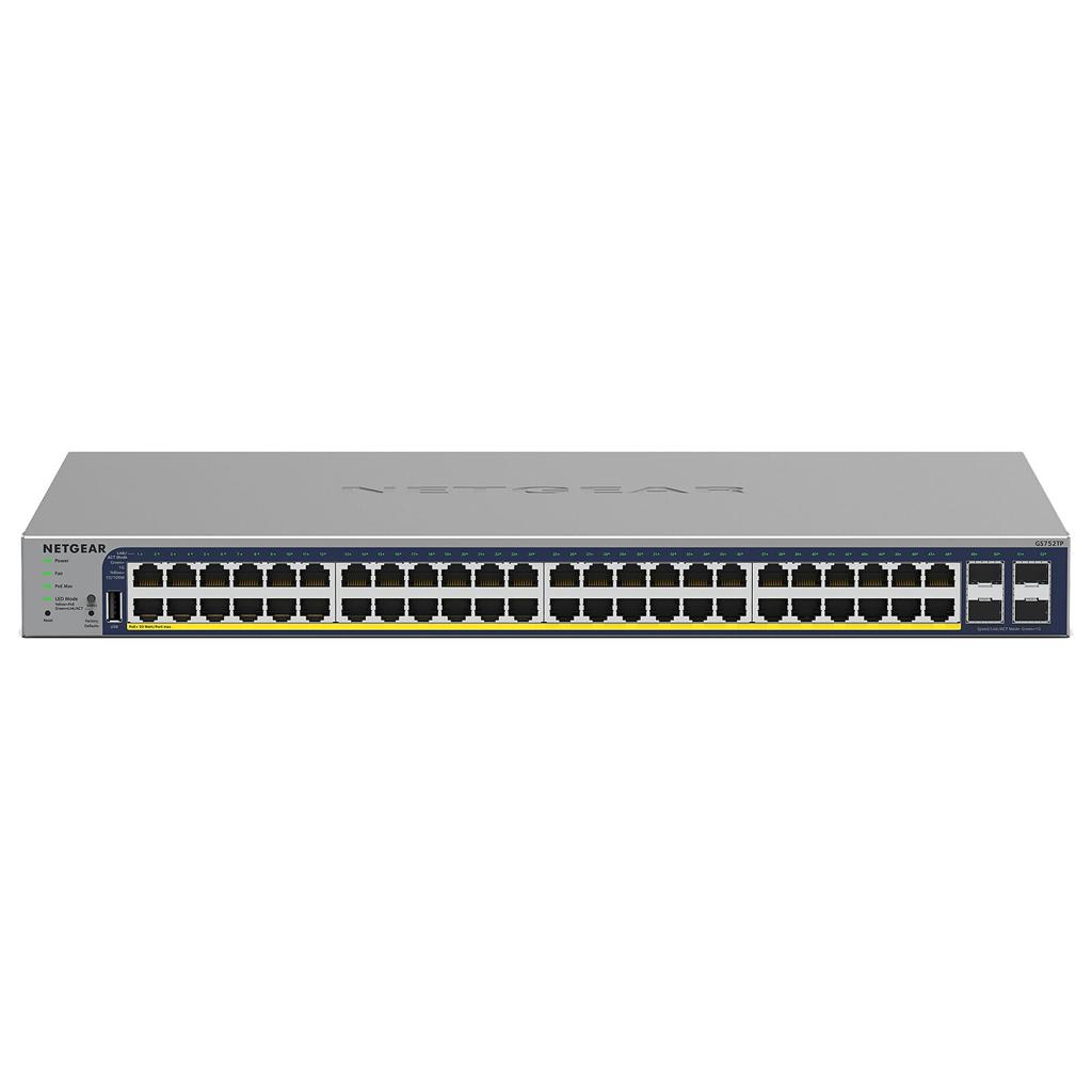 NETGEAR GS752TP – 48-Port Gigabit Ethernet Smart Managed Pro PoE+ Switch