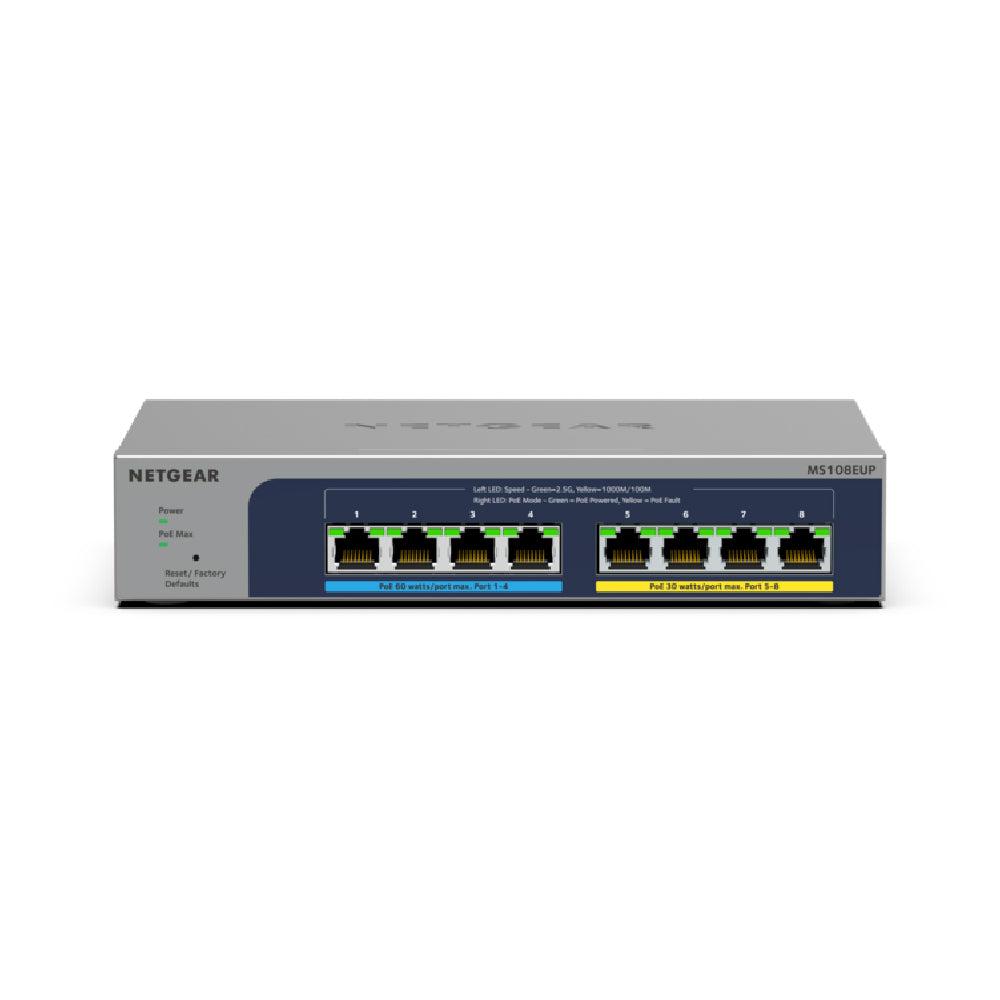 NETGEAR MS108EUP – 8-Port Ultra60 PoE++ Multi-Gigabit Ethernet Plus Switch (230W)