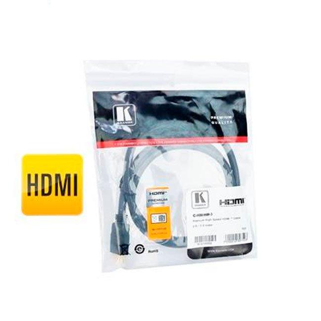 Kramer HDMI Cable High Performance High Resolution, 3 Ft (0.9 Meter) Long - view 1