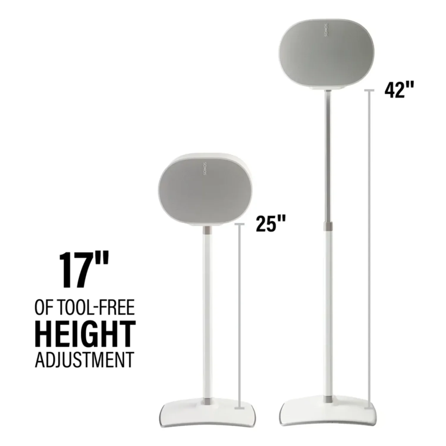 Sanus WSSE3A1 Speaker Stand for Sonos Era 300 (White) (Each) - view 2