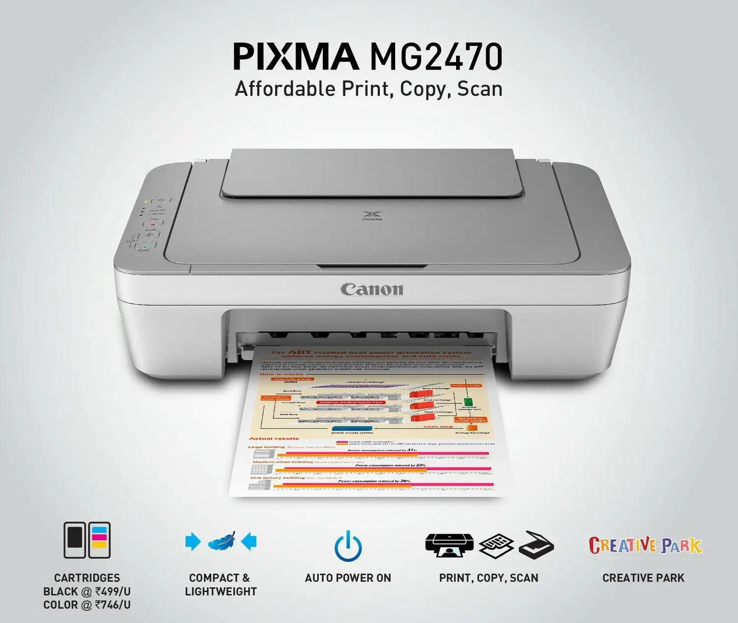 Canon PIXMA MG2470 All-in-One Inkjet Printer - view 2