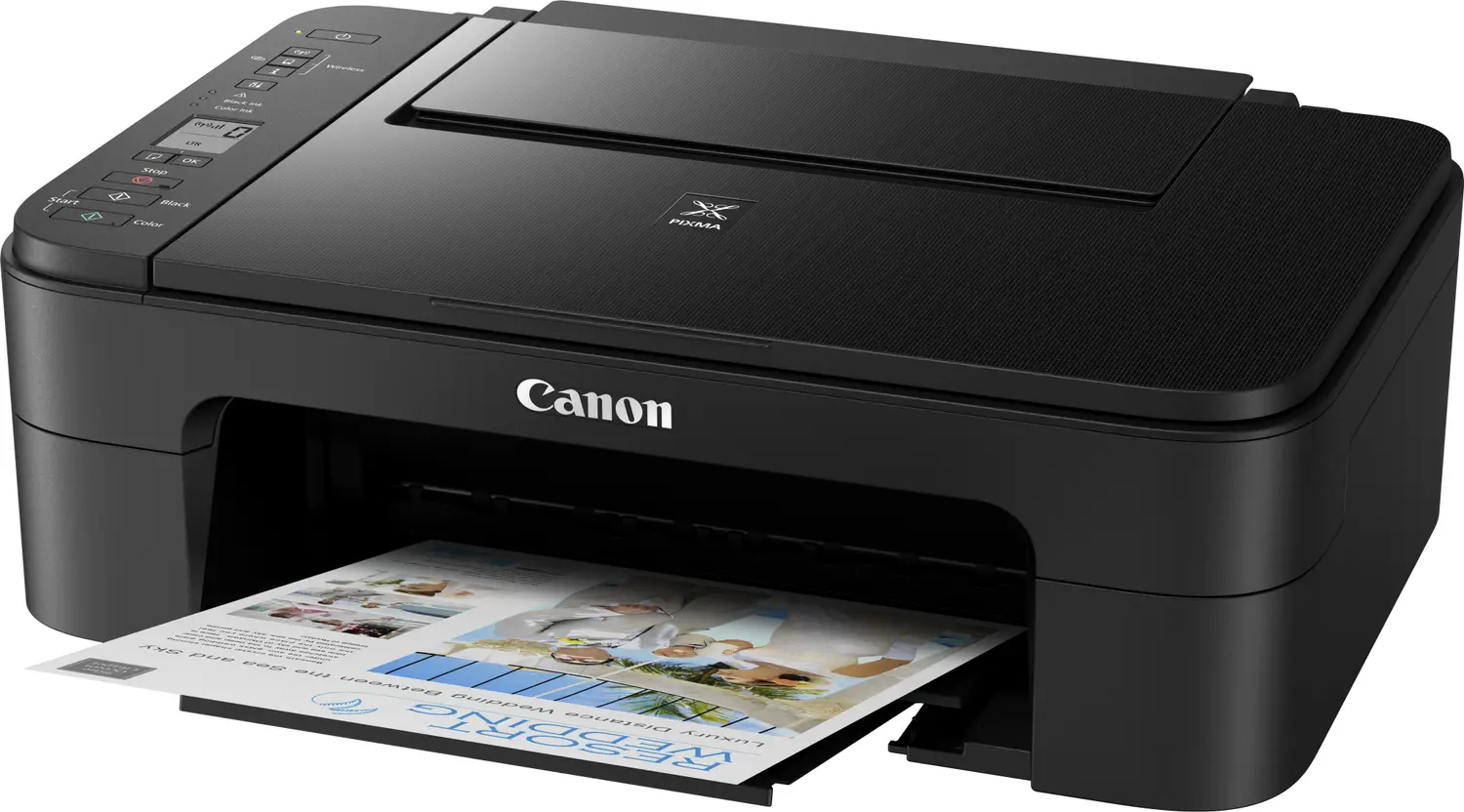 Canon PIXMA E3370 Multi-function WiFi Color Inkjet Printer with Voice Activated Printing Google Assistant and Alexa (Borderless Printing) - view 3
