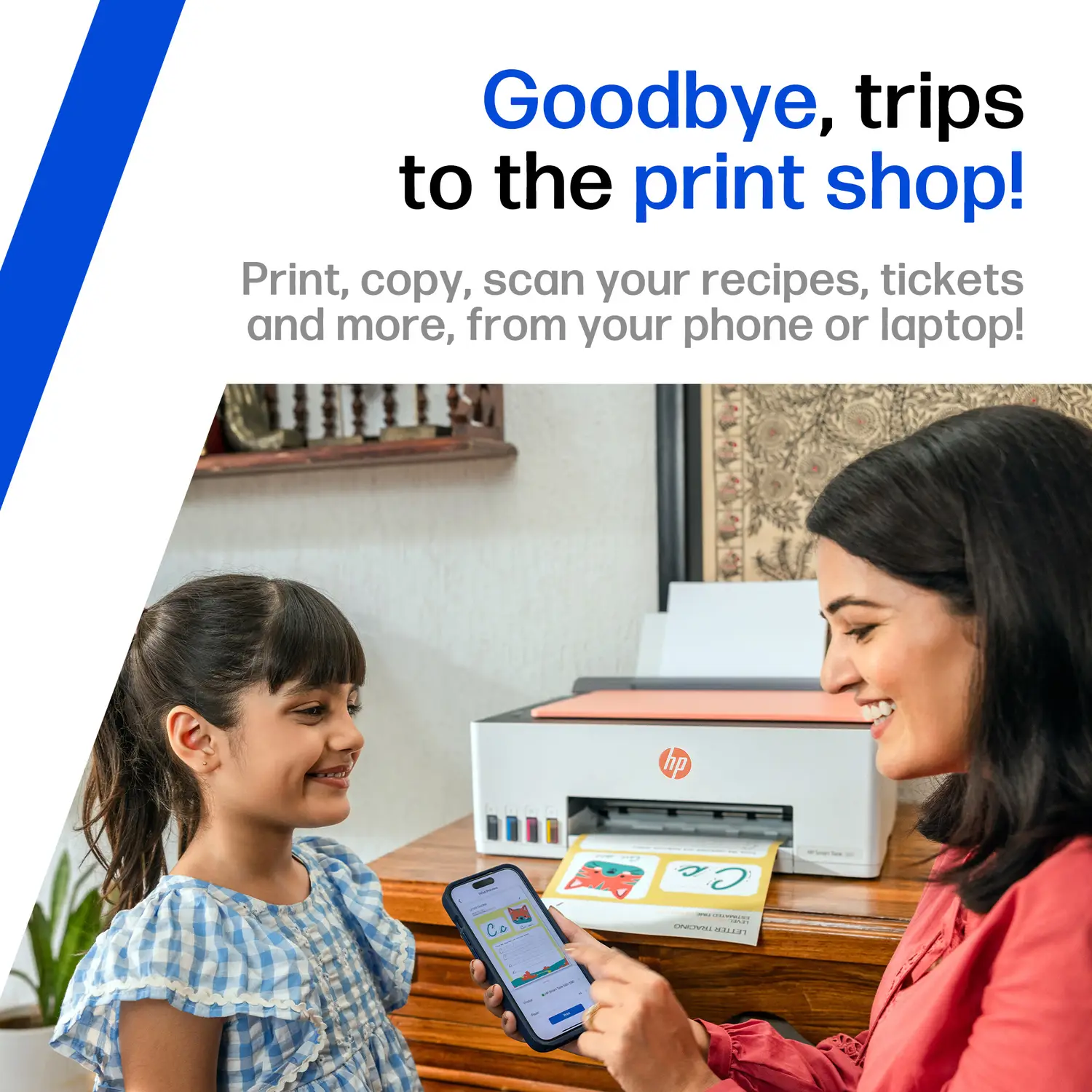 HP Smart All In One 589 Multi-function WiFi Color Ink Tank Printer for Print/Scan/Copy with Up to 4000 Black & 6000 color pages of ink in box - view 3
