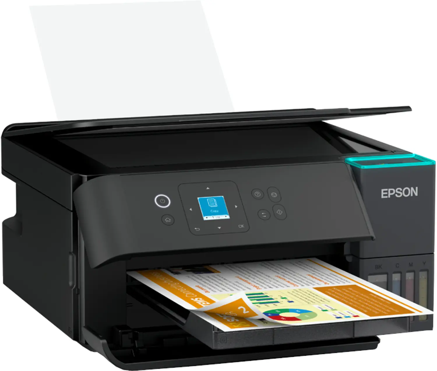 Epson EcoTank L4360 Multi-function WiFi Color Ink Tank Printer (Borderless Printing) for Print/Copy/Scan with Up to 8500 pages of Black or 6500 pages of color ink in the box, Heat-Free Technology, 3.7 cm Colour LCD Screen, ADF & Auto 2-sided Printing - view 1