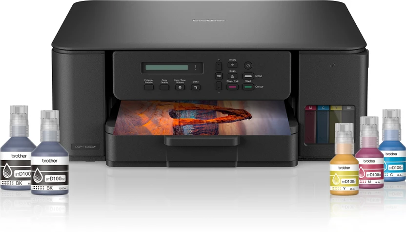 brother DCP-T535DW Multi-function WiFi Color Ink Tank Printer (Borderless Printing) for Print/Copy/Scan with 128MB Memory, Print Pages Upto 15K in Black & 5K in Color Each (CMY), Auto Duplex 2-Sided Printer - view 5