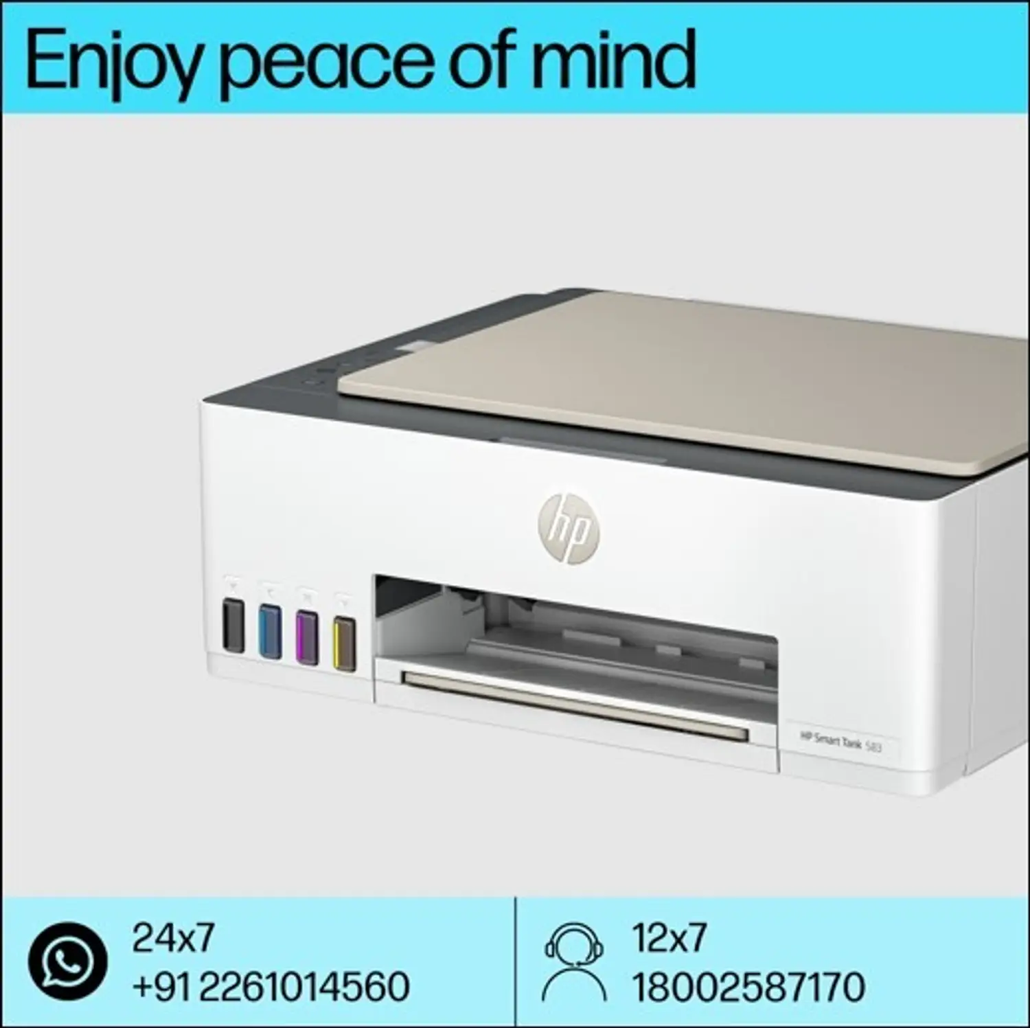 HP Smart Tank All in One 523 Multi-function Color Ink Tank Printer (Borderless Printing) for Print/Copy/Scan with Up to 4000 pages of Black or 6000 pages of color ink in the box - view 2
