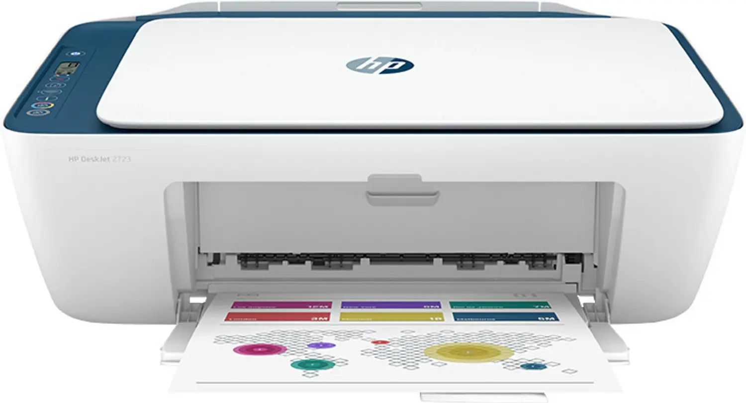 HP DeskJet 2723 Multi-function WiFi Color Inkjet Printer with Copy, Scan, Bluetooth, USB, Simple setup with HP Smart App, Ideal for Home