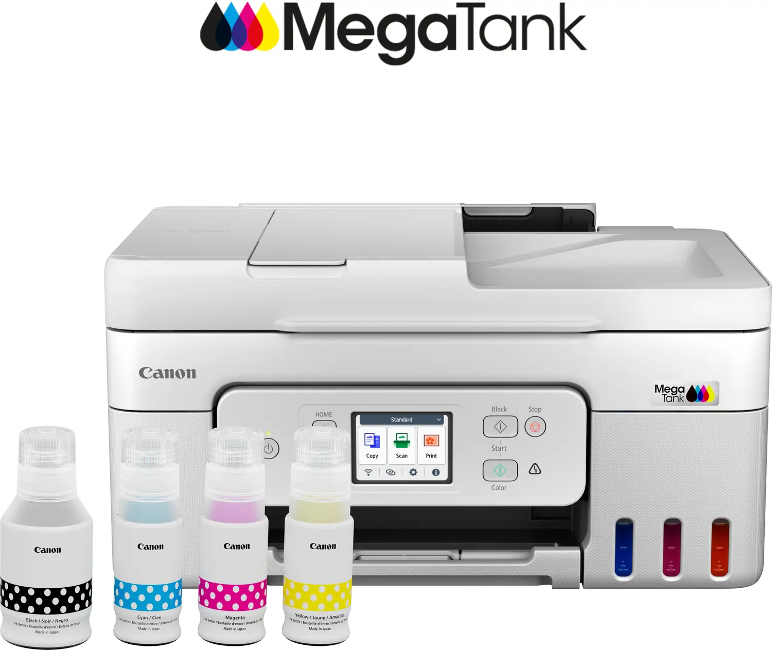 Canon MegaTank G4780 Multi-function WiFi Color Ink Tank Printer (Borderless Printing) for Print/Copy/Scan with ADF Printer,6000 black and 7700 color prints, 2.7 inch TouchScreen LCD Panel & Auto 2-Sided Printing - view 2