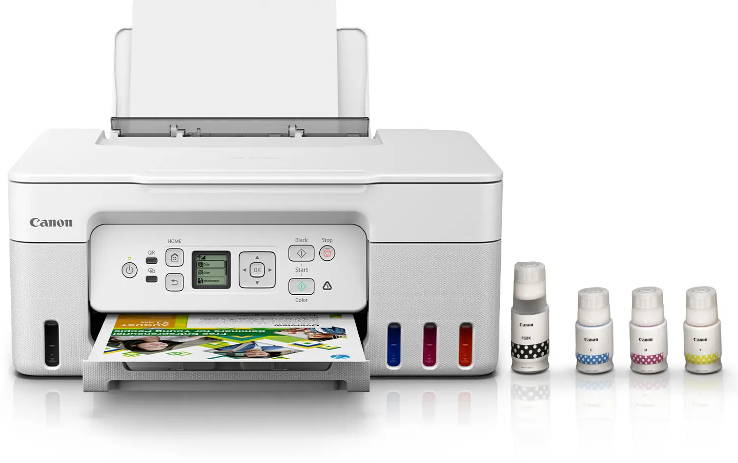 Canon PIXMA INK EFFICIENT G3770 Multi-function WiFi Color Ink Tank Printer for Print/Copy/Scan with 6000 black and 7700 color prints - view 2