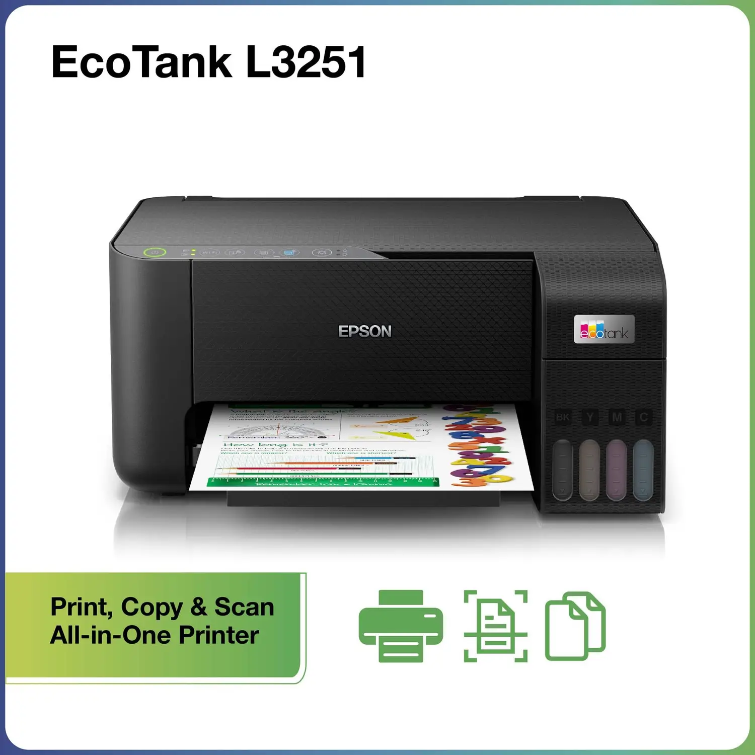 Epson L3251 Multi-function WiFi Color Ink Tank Printer with Voice Activated Printing Google Assistant and Alexa - view 1