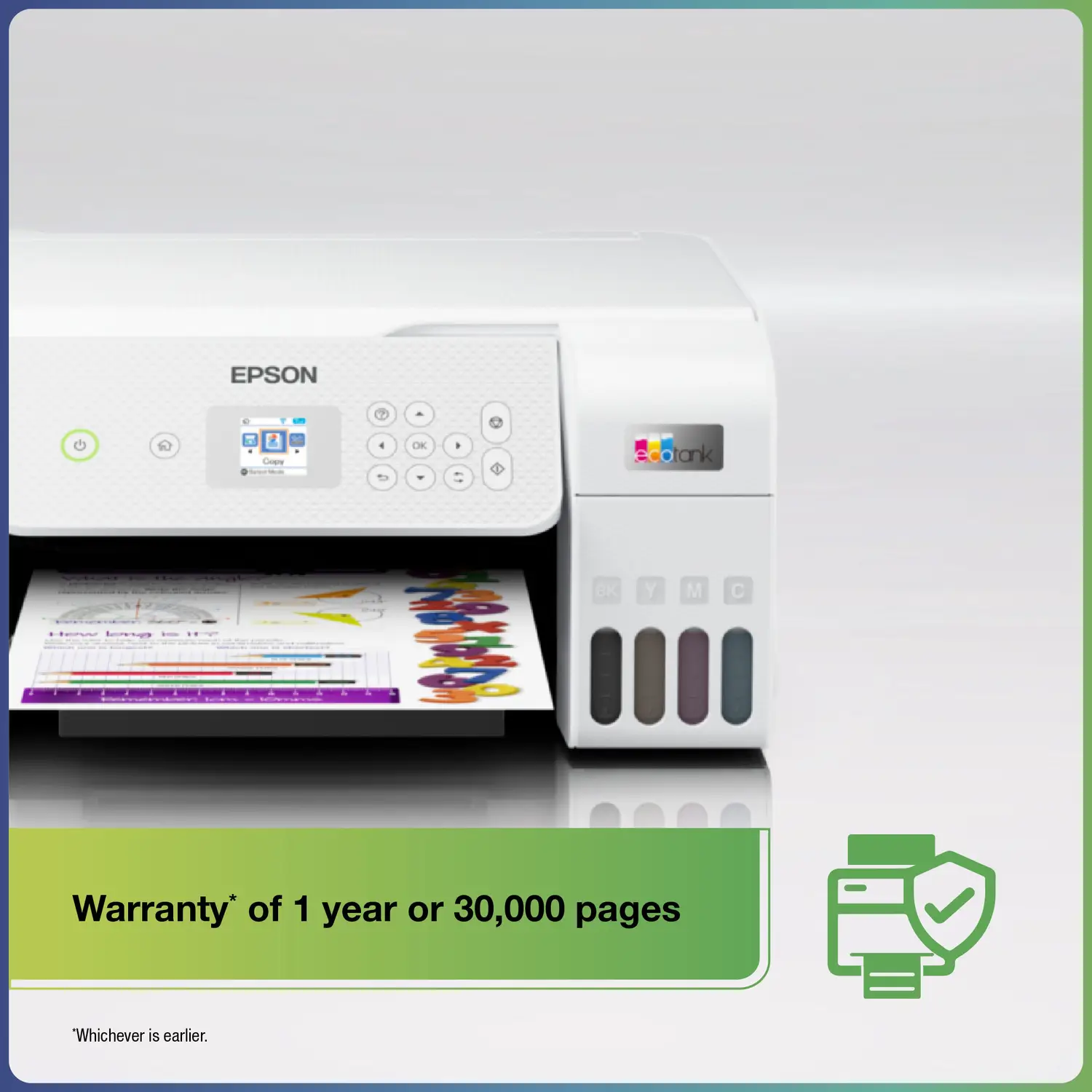 Epson Eco L3266 Multi-function WiFi Color Ink Tank Printer with Voice Activated Printing Google Assistant and Alexa (Color Page Cost: 24 Paise | Black Page Cost: 9 Paise | Borderless Printing) with Micro Piezo Heat Free Technology & 3.6 cm color LCD Scree - view 4