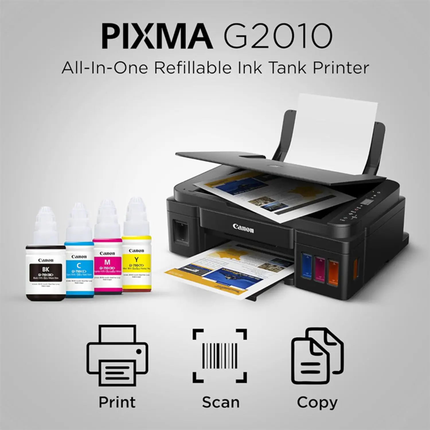 Canon PIXMA G2010 Multi-function Color Inkjet Printer - view 3