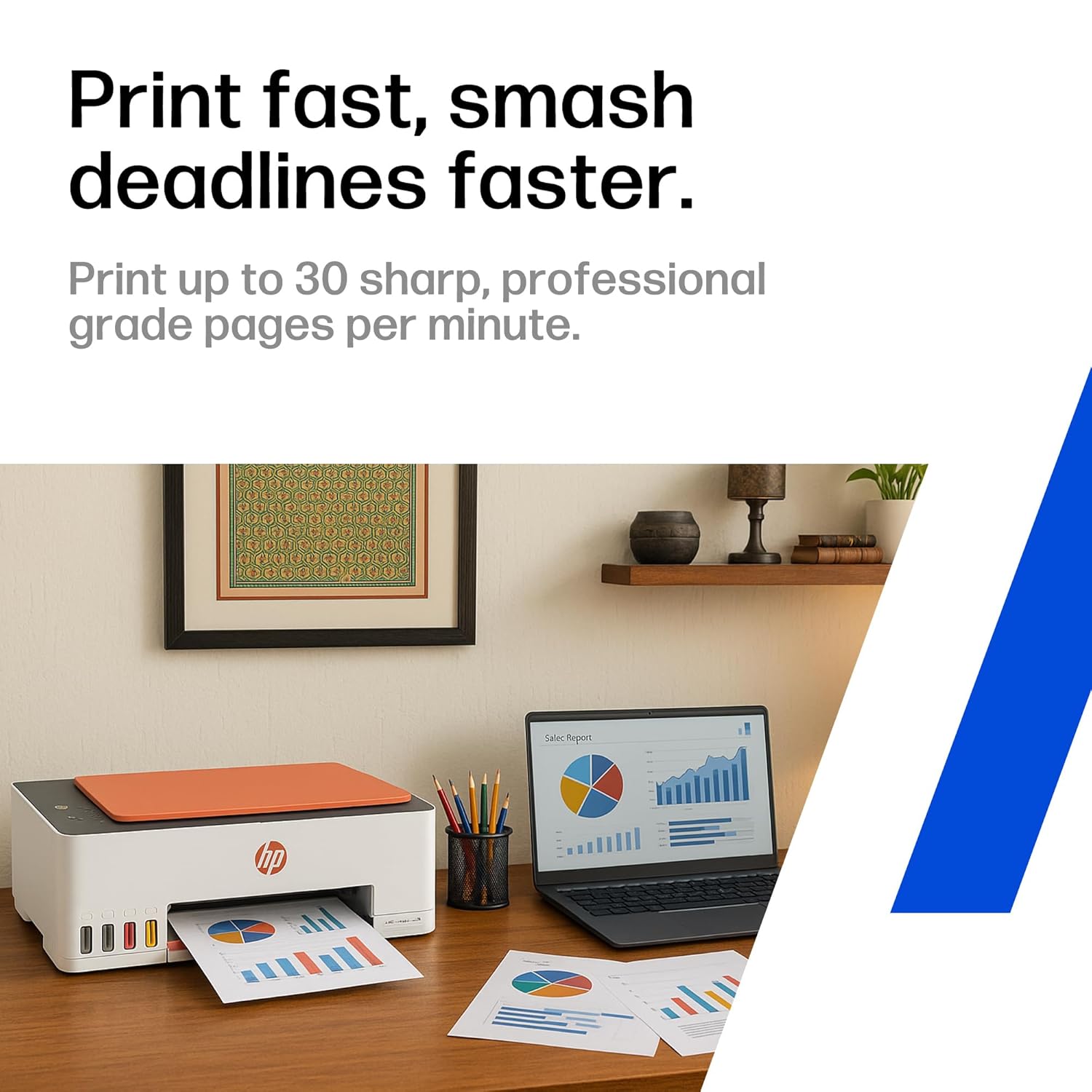 HP Smart Tank 589 All-in-One WiFi Colour Printer |Up to 4000 Black & 6000 Colour Prints I Print,Scan & Copy for Home/Office - view 4