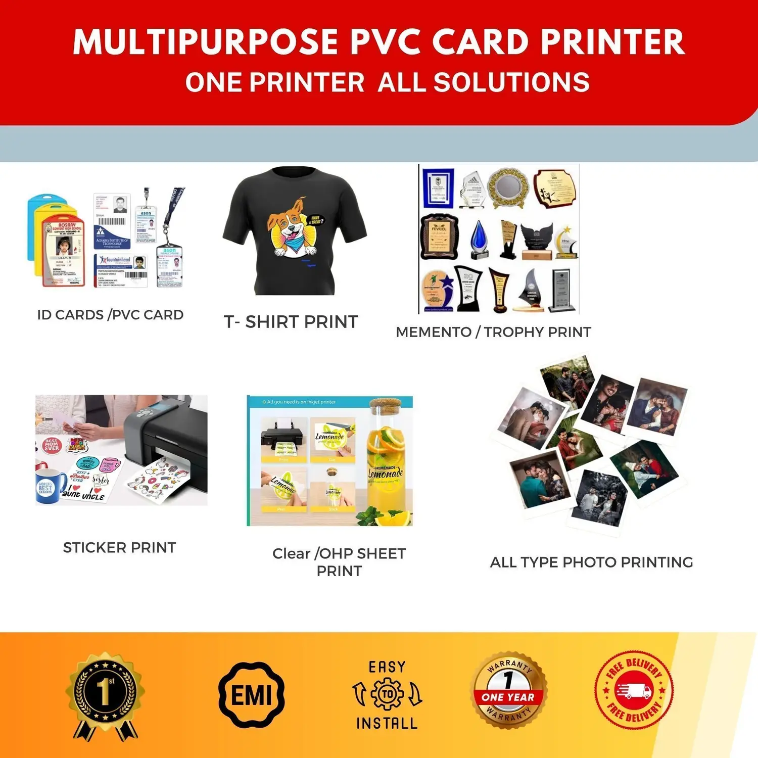 Printer world G500 series T-SHIRT PVC CARD multipurpose Single Function WiFi Color Inkjet Printer - view 2
