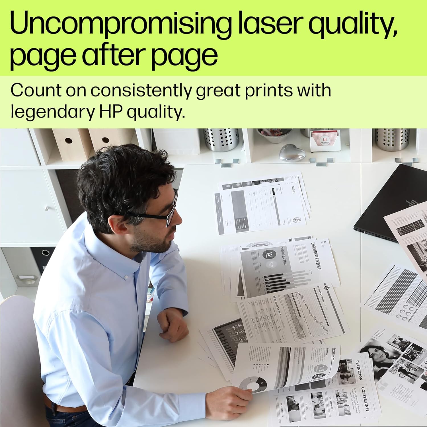 HP Laser 1008w Printer, Wireless, Single Function, Print, Hi-Speed USB 2.0, Up to 21 ppm, 150-sheet Input Tray, 100-sheet Output Tray, 10,000-page Duty Cycle, 1-Year Warranty, Black and White, 714Z9A - view 1