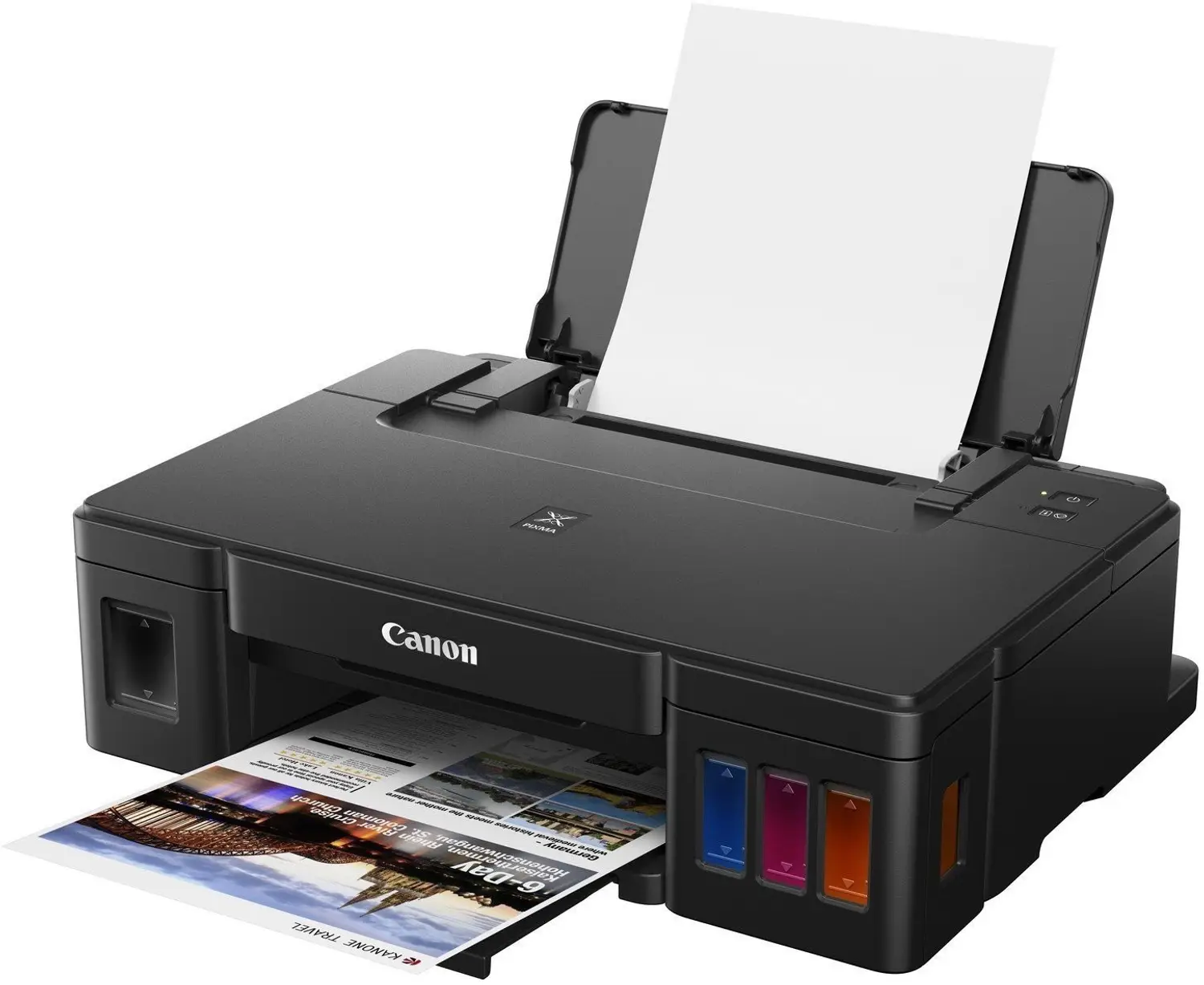 Canon PIXMA Ink Efficient G1010 Single Function Color Ink Tank Printer (Color Page Cost: 0.21 Rs. | Black Page Cost: 0.09 Rs. | Borderless Printing) - view 1