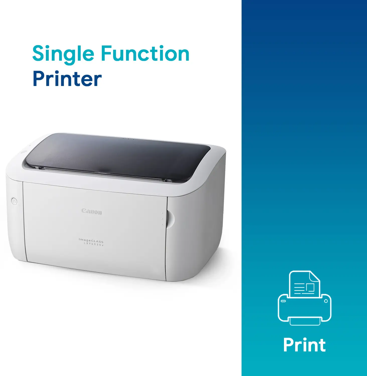 Canon LBP6030W Single Function WiFi Monochrome Laser Printer - view 2