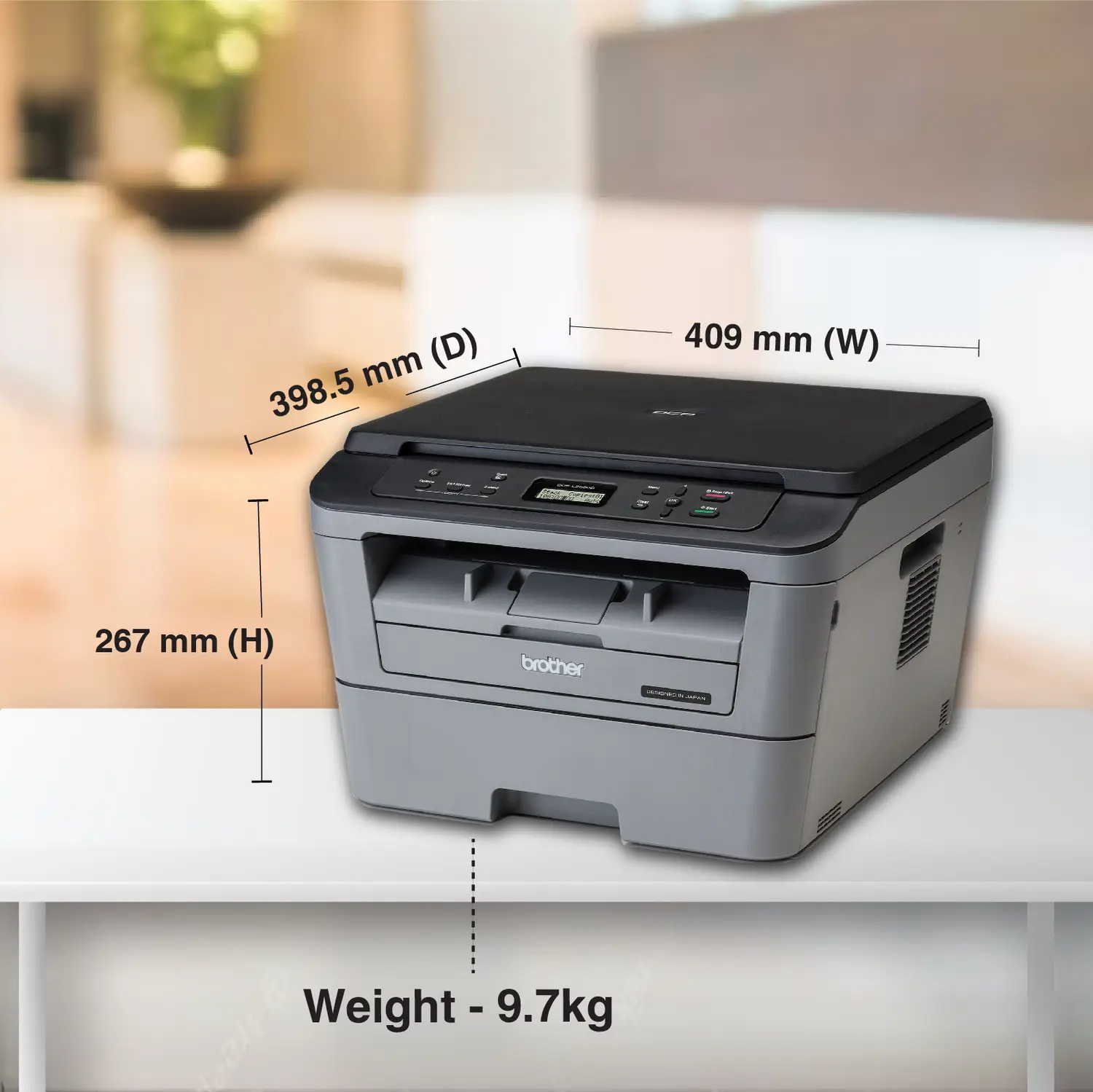 brother DCP-L2520D IND Multi-function Monochrome Laser Printer (Borderless Printing) with Auto Duplex Feature - view 4
