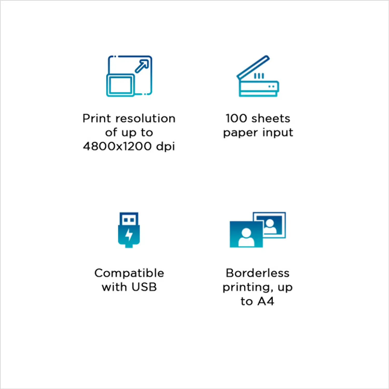 Canon PIXMA MegaTank G1730 Single Function Color Ink Tank Printer with Black (70 ml) & Color (40 ml) ink bottles - view 4