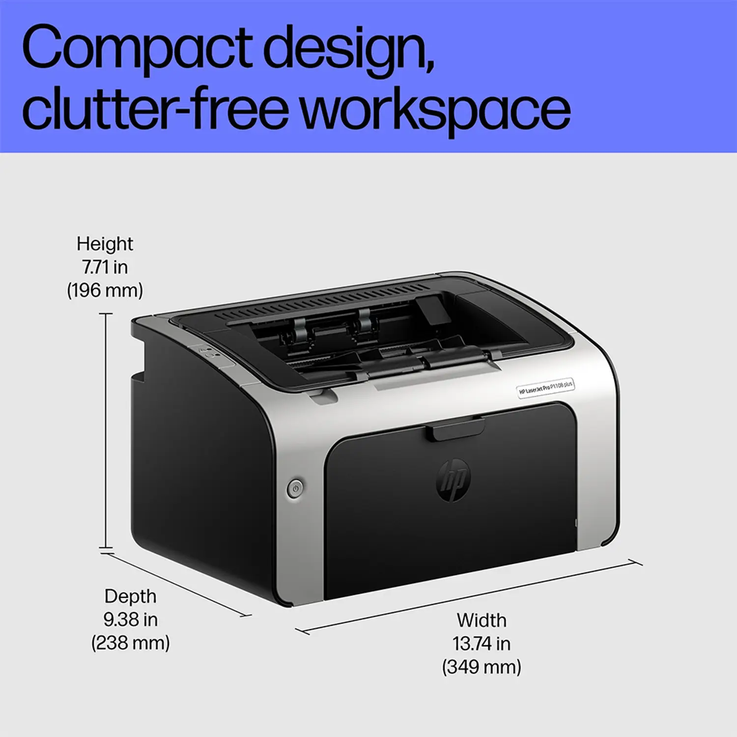 HP LASERJET PRO P1108 PLUS Single Function Monochrome Laser Printer - view 1