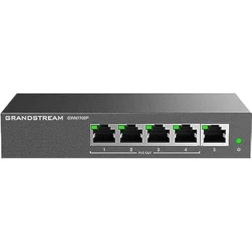 Grandstream 5x GigE & 4x PoE Unmanaged Network Switch, GWN7700P