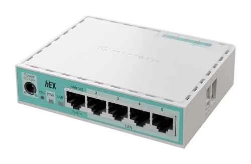 Mikrotik hEX Plastic 512MB Gigabit RAM Router with 5 Ports, E50UG