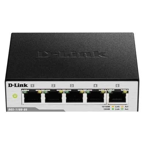 D-Link 5-Ports Gigabit Smart Managed Switch, DGS-1100-05