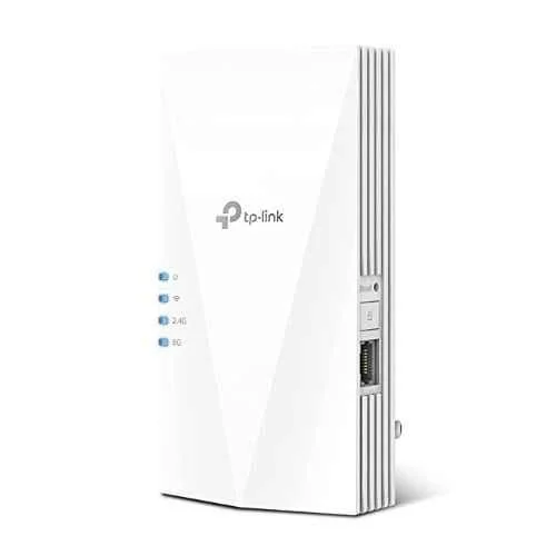 TP-Link 1000Mbps White Mesh Dual Band Wi-Fi 6 Range Extender, RE700X