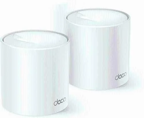 TP-Link Deco X10 1500 Mbps 5GHz White Wi-Fi 6 Whole Home Dual Band Mesh Wi-Fi System with Connect up to 120 Devices, AX1500 (Pack of 2)