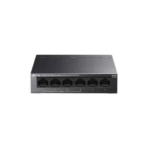 TP-Link 6-Port 10/100Mbps Desktop Network Switch with 4-Port PoE, LS106P