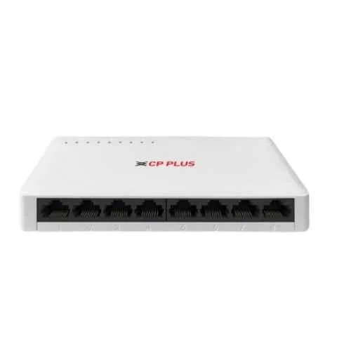 CP Plus 5W 8 Port 10/100 Mbps Gigabit Ethernet Switch, CP-ANW-GS108-M