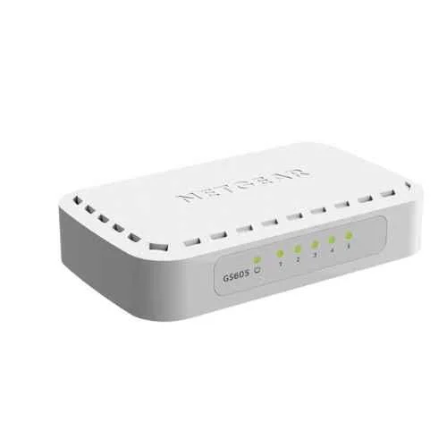 Netgear 5-Port Gigabit Ethernet Switch, GS605