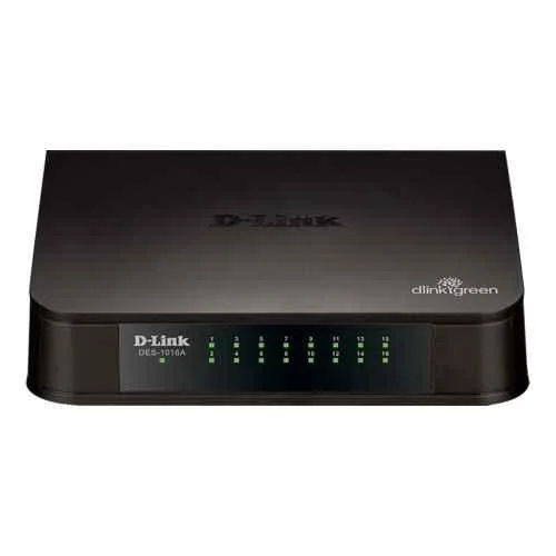 D-Link 16-Ports 10/100 Desktop Switch, DES-1016A