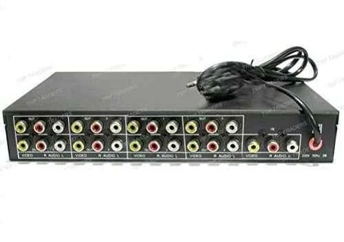 Mak World 8 Way Audio Video AMP Splitter RCA 1 Input & 8 Output
