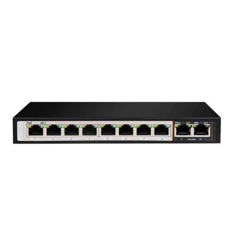 Dlink 250M 10-Port 10/100/1000 Switch with 8 PoE Ports and 2 Uplink Ports DGS-F1010P-E