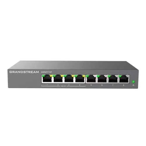 Grandstream 8x GigE & 4x PoE/PoE+ Layer 2-Lite Managed Network Switch, GWN7711P