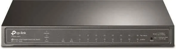 TP-Link 8 Ports Gigabit Smart POE Switch with 2 SFP Slots, T1500G-10PS