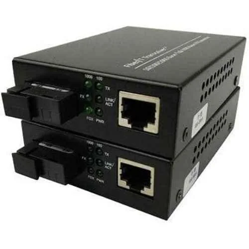 Hanutech 10/100/1000Mbps Single Mode Media Converter