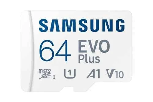 Samsung Evo Plus 64GB MicrSDXC Memory Card with Adapter, MB-MC64SA/IN