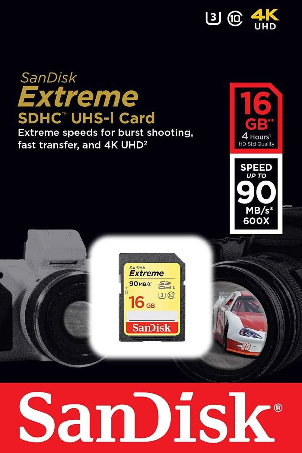 Sandisk 16GB SDHC Memory Card, SDSDXNE-016G-GNCIN