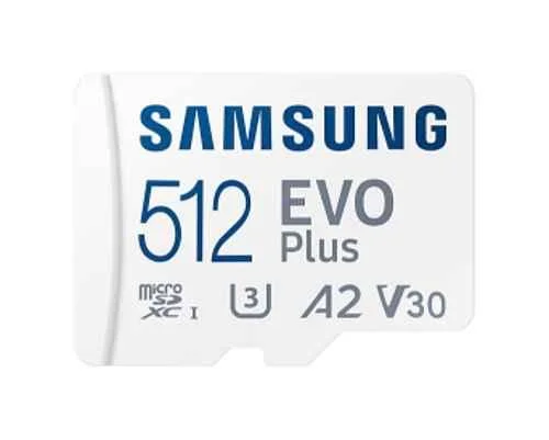 Samsung Evo Plus 512GB C10 2024 MicroSD Memory Card with Adapter, MB-MC512SA/IN