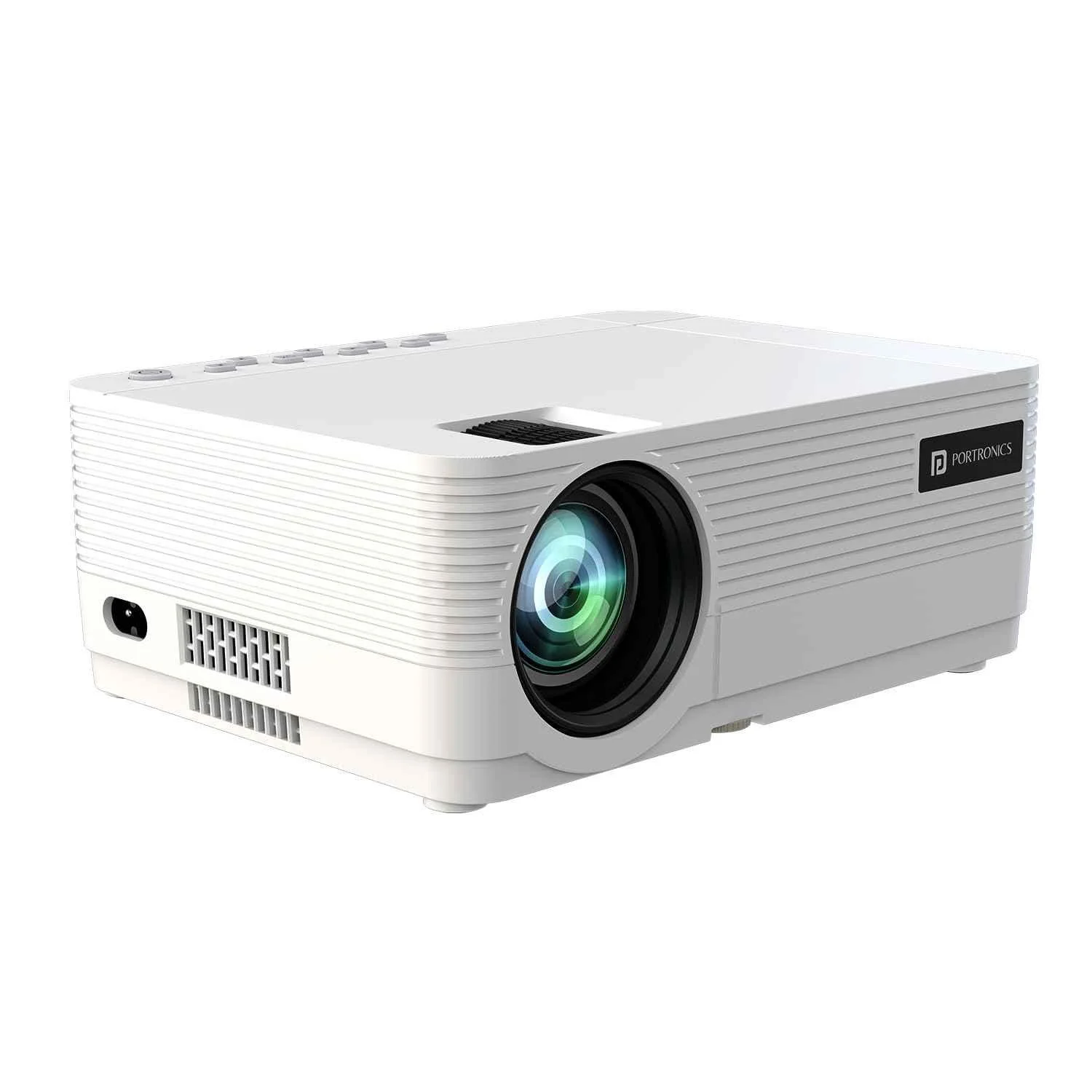 Portronics Beem 420 3200lm LED Portable Projector Native FHD 1080p, Bluetooth + USB + HDMI, iOS Screen Mirroring, 5W Speaker, 250" Screen, POR-1985