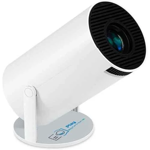 PLAY Freestyle White 4K 2K HD 5000lm Android 11 1+8GB 180 deg Rotation 2.4G+5G WiFi Remote Portable Projector