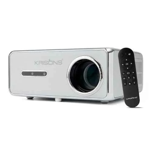 Krisons Razor-001 2GB/16GB 1080p 1100 ANSI Full Automatic Projector with Dolby Digital, Semi Closed Engine, 4K HDR10, Ultra Bright, HDMI ARC, Wi-Fi & Bluetooth