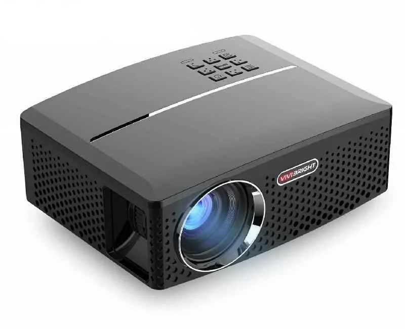 ViviBright GP80 1800LM 1920x1080p HD Home Theater Portable Black LED Projector with Remote Controller, HDMI, VGA, AV & USB