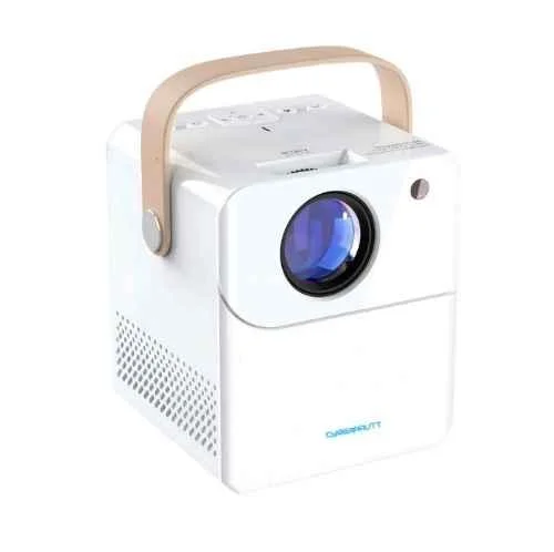 Cybernautt PJ02 2500 Lumens Compact Portable Projector FHD 1080p Native, 4K UHD Support, Bulit-in Speaker, Manual Keystone, 100 inch Screen (White)